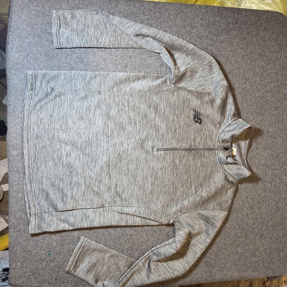 Gray Heather New Balance Quarter Zip Pullover Youth Large A1